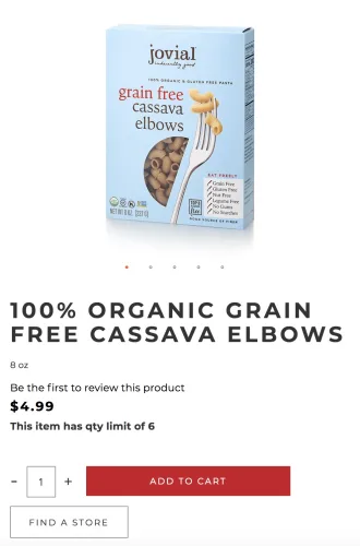 Jovial Foods Product Page