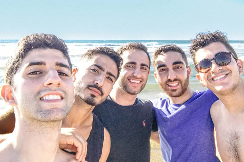 Josh Kahlili and fellow Birthright Israel participants