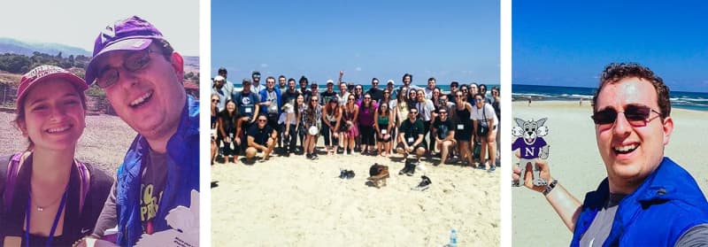 A collage of photos from Billy Steinberg's 2018 Birthright Israel trip