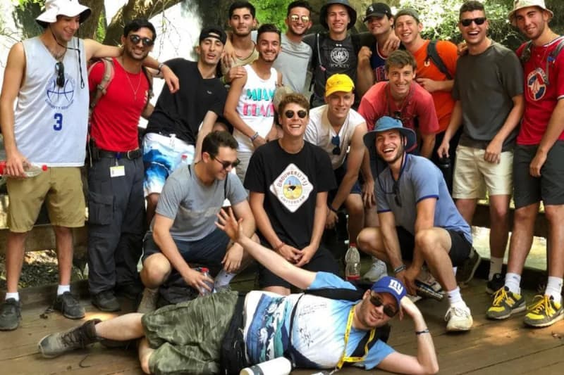 Jacob with his fellow Birthrighters in the North of Israel.