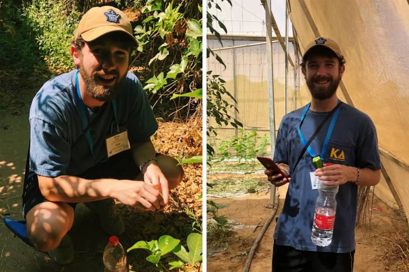 Photos of Riley on a farm in Northern Israel.