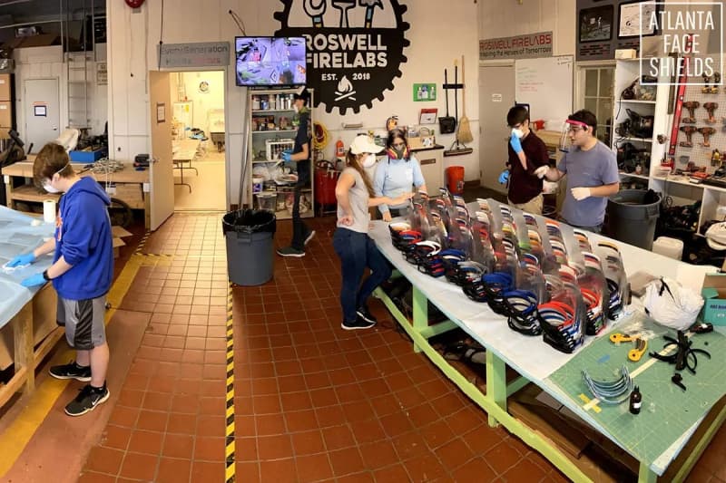 Atlanta Face Shields manufacturing