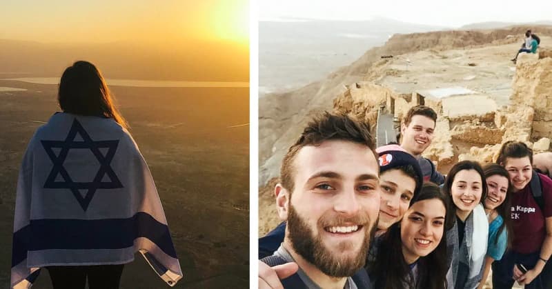 Masada at sunrise with Jordyn Landau and her 2017 Birthright Israel group