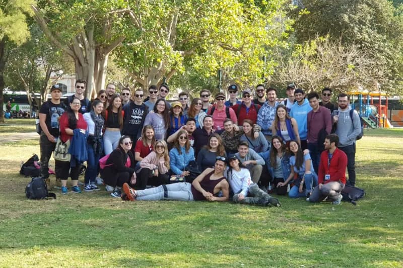 Kyla's Birthright Israel group outside in Jerusalem