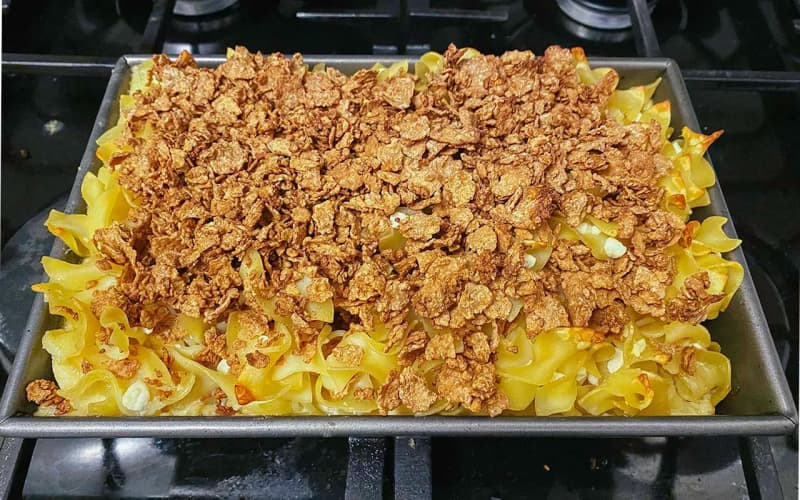 Morgan Spindler's delicious noodle kugel recipe ready for the oven