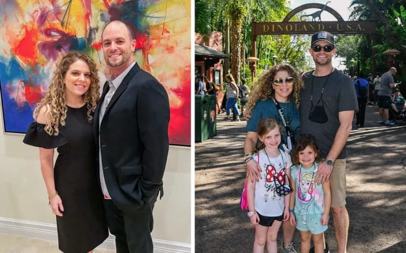 Stacey & Mark Hammerschmidt and their two daughters at Walt Disney World