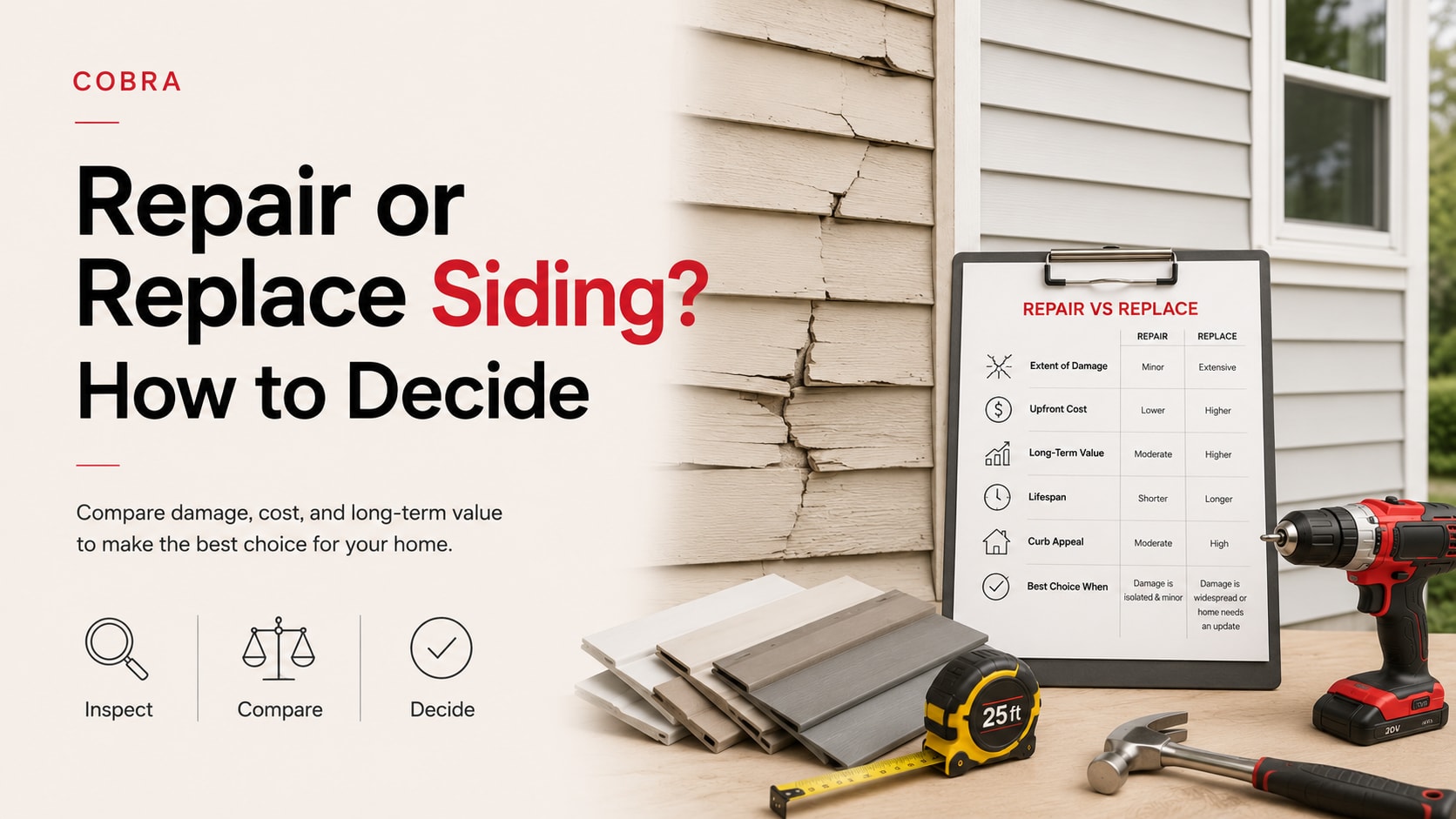 Repair or Replace Siding? How to Decide