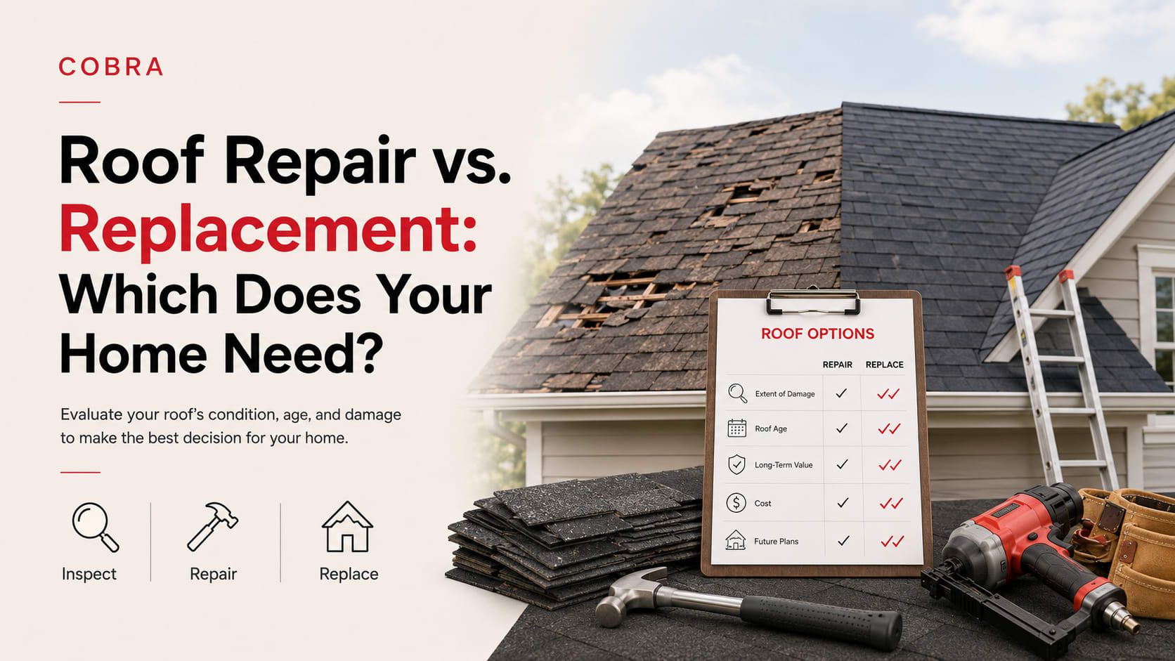 Roof Repair vs. Replacement: Which Does Your Home Need?