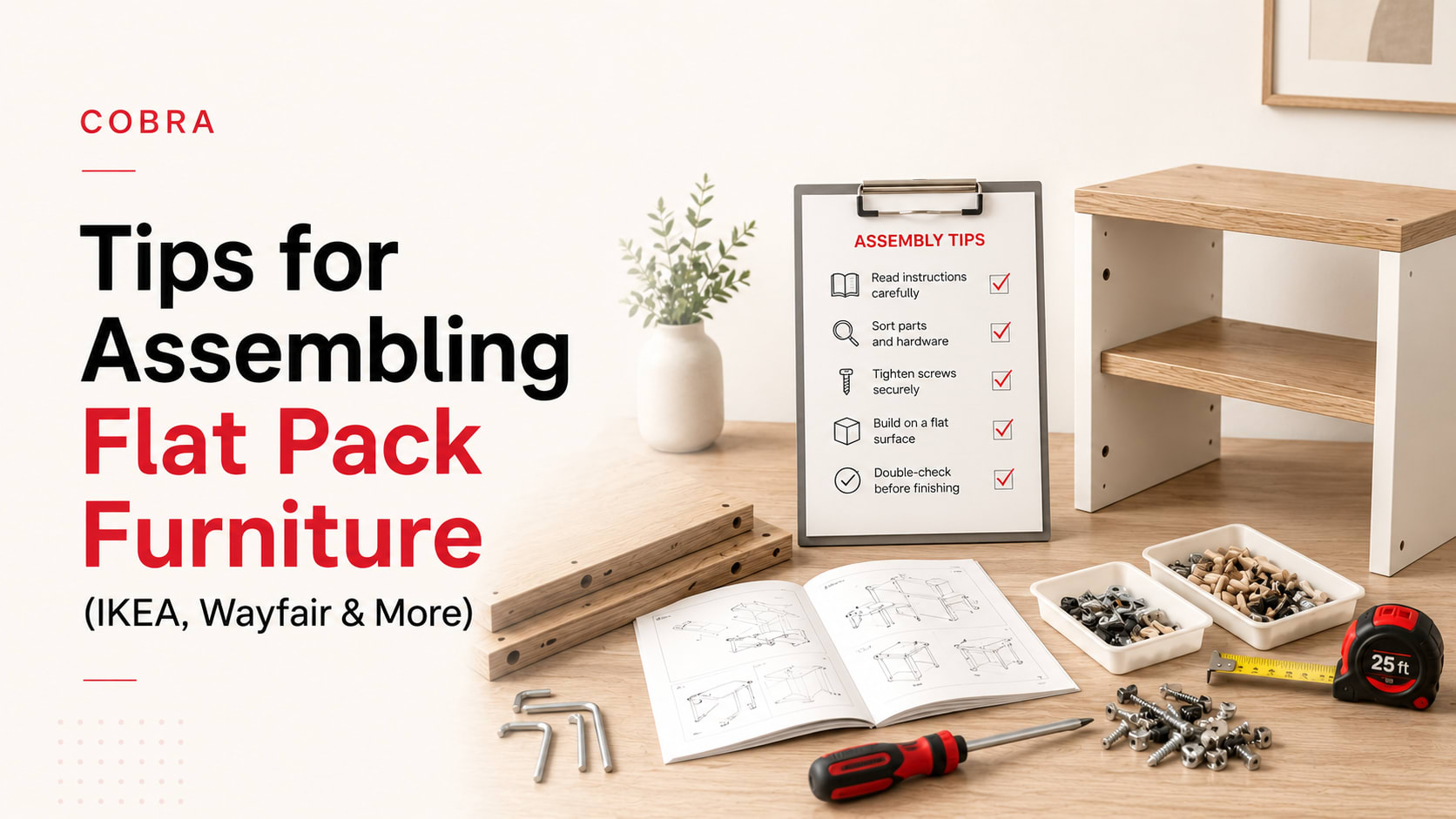 Tips for Assembling Flat Pack Furniture (IKEA, Wayfair & More)