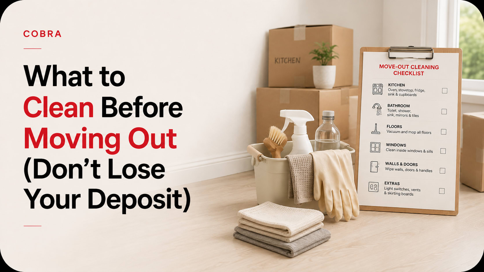 What to Clean Before Moving Out (Don't Lose Your Deposit)