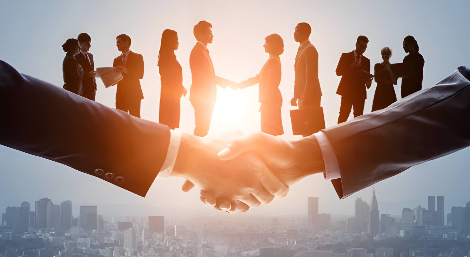 Consultants collaborating on growth strategy