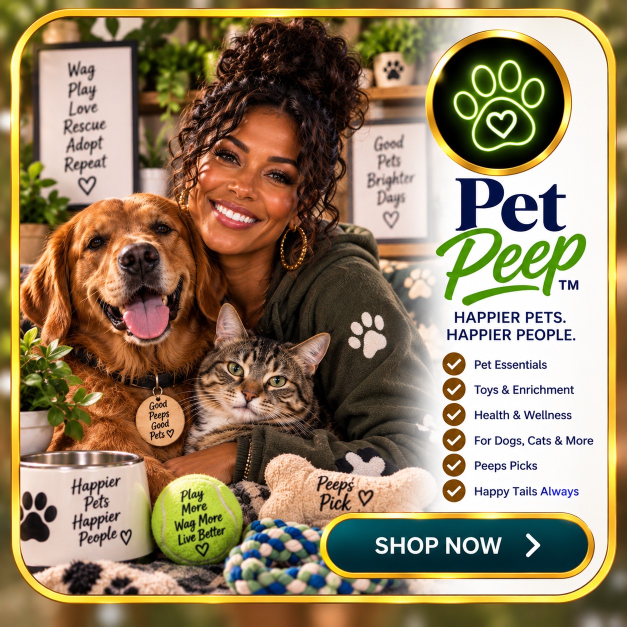 Pet Peep shop card