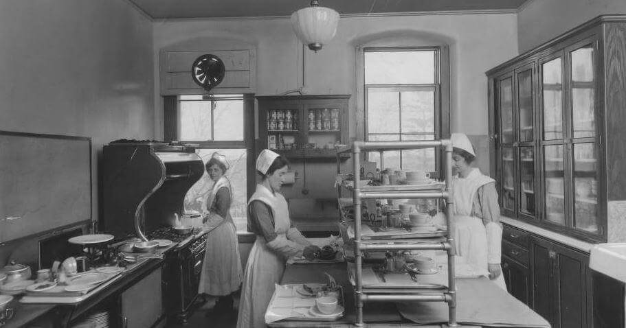 The Kitchen of the Rochester Homeopathic Hospital.