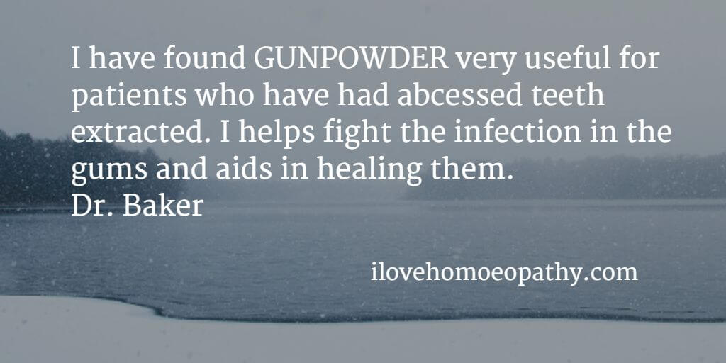 Gunpowder for infections