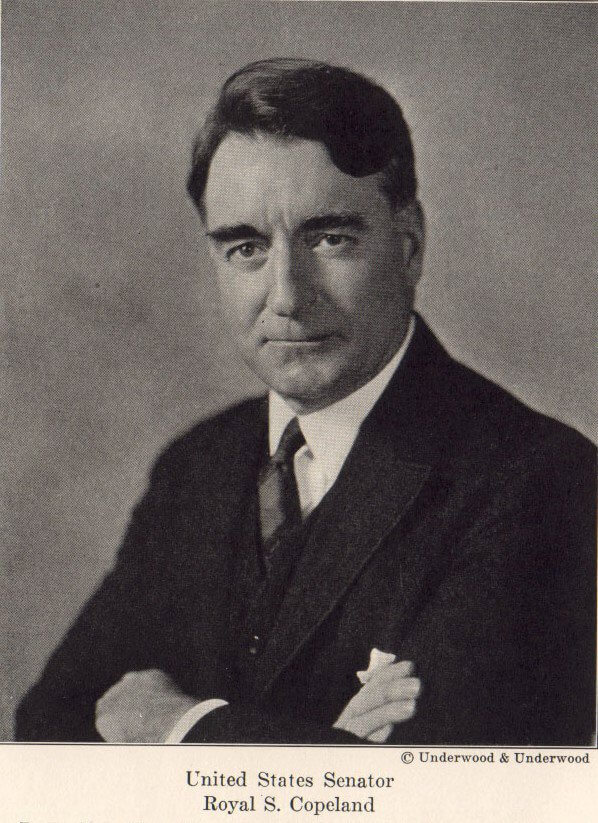 Dr. Royal Samuel Copeland (1868-1938), Dean of New York Homeopathic Medical College