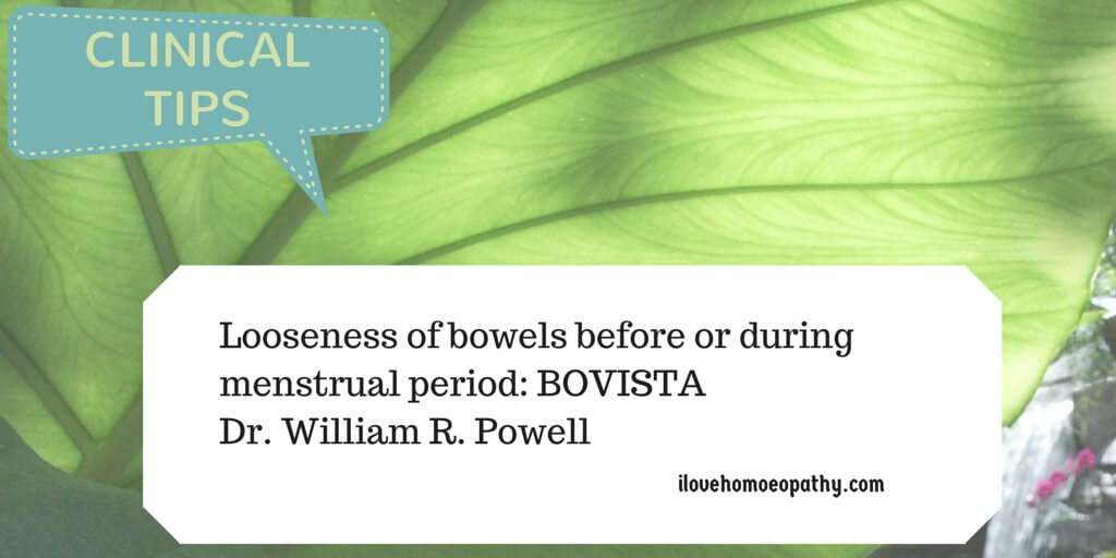 Bowels before menstrual periods.