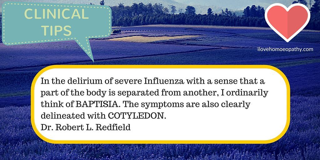 Delirium of influenza