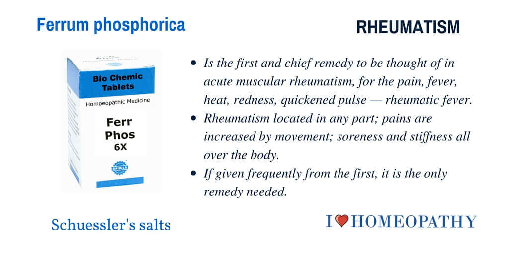 RHEUMATISM - FERRUM PHOSPHORICA