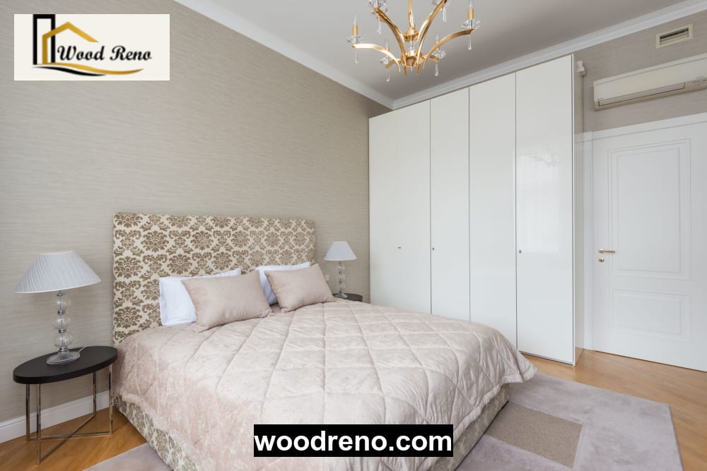 Modern bedroom cupboards in a Pakistani home showing wooden, laminated, and sliding door styles
