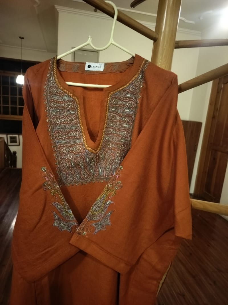 Hand Embroidery Sozini Work Pheran