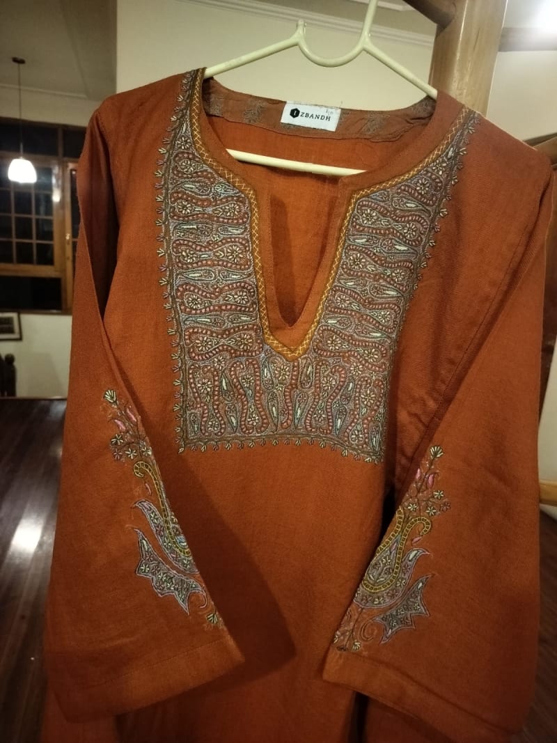 Hand Embroidery Sozini Work Pheran