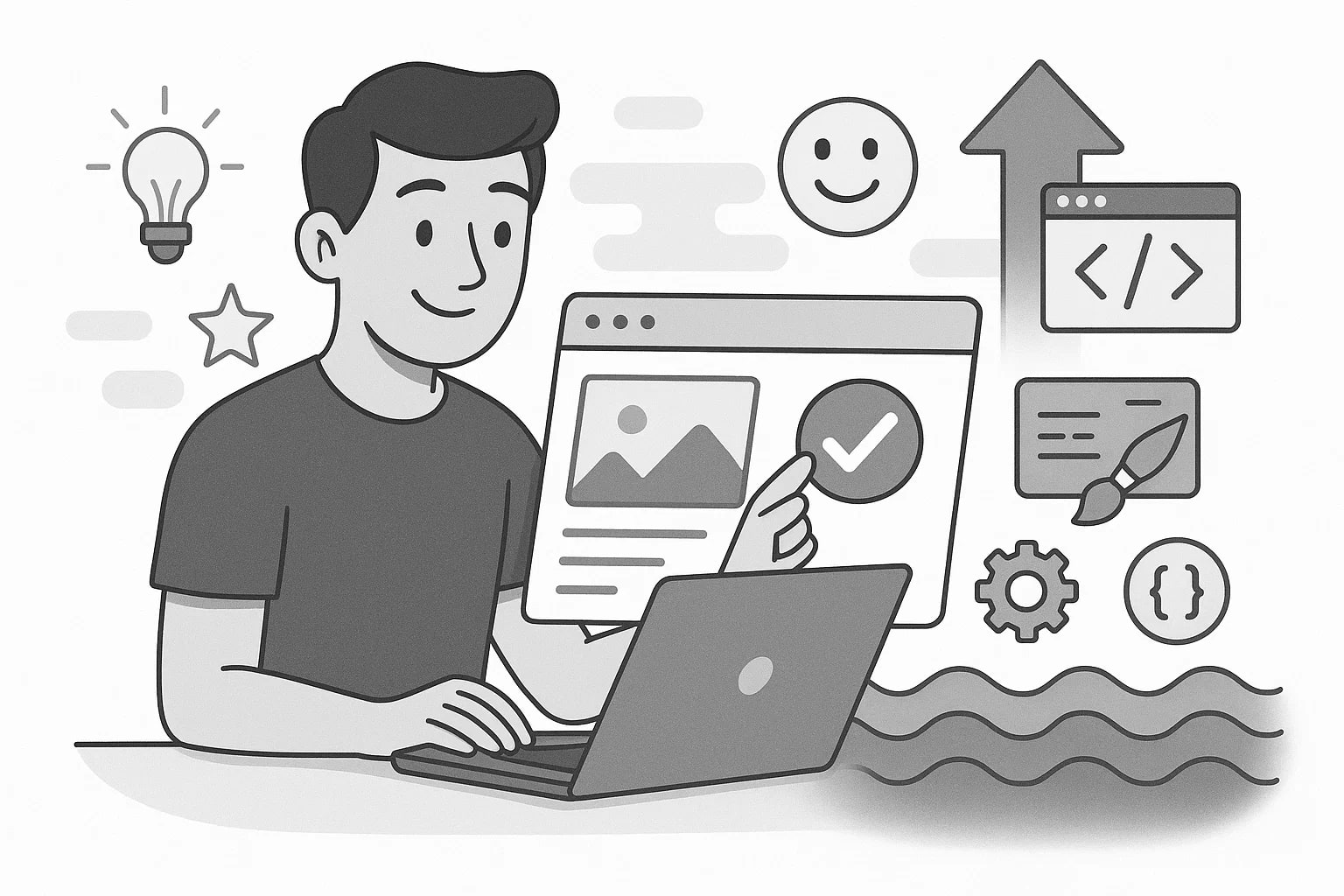 Front end developer keeping current with web development trends