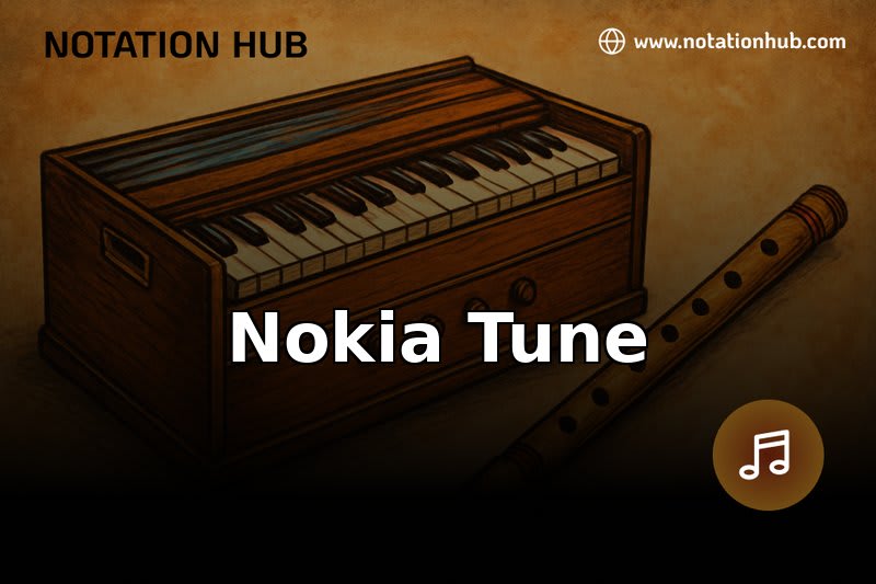 Nokia Tune Flute Notes & Guitar Chords - Sargam Notation, Sheet Music ...