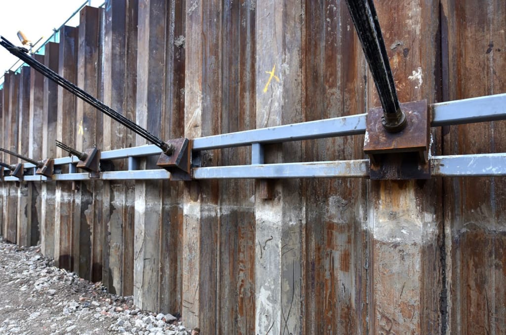 Sheet Pile Retaining Wall