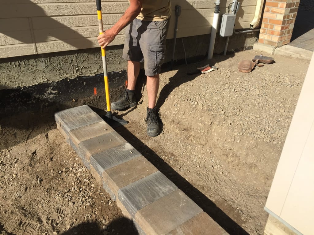 Continue to the Top to build steps into a retaining wall