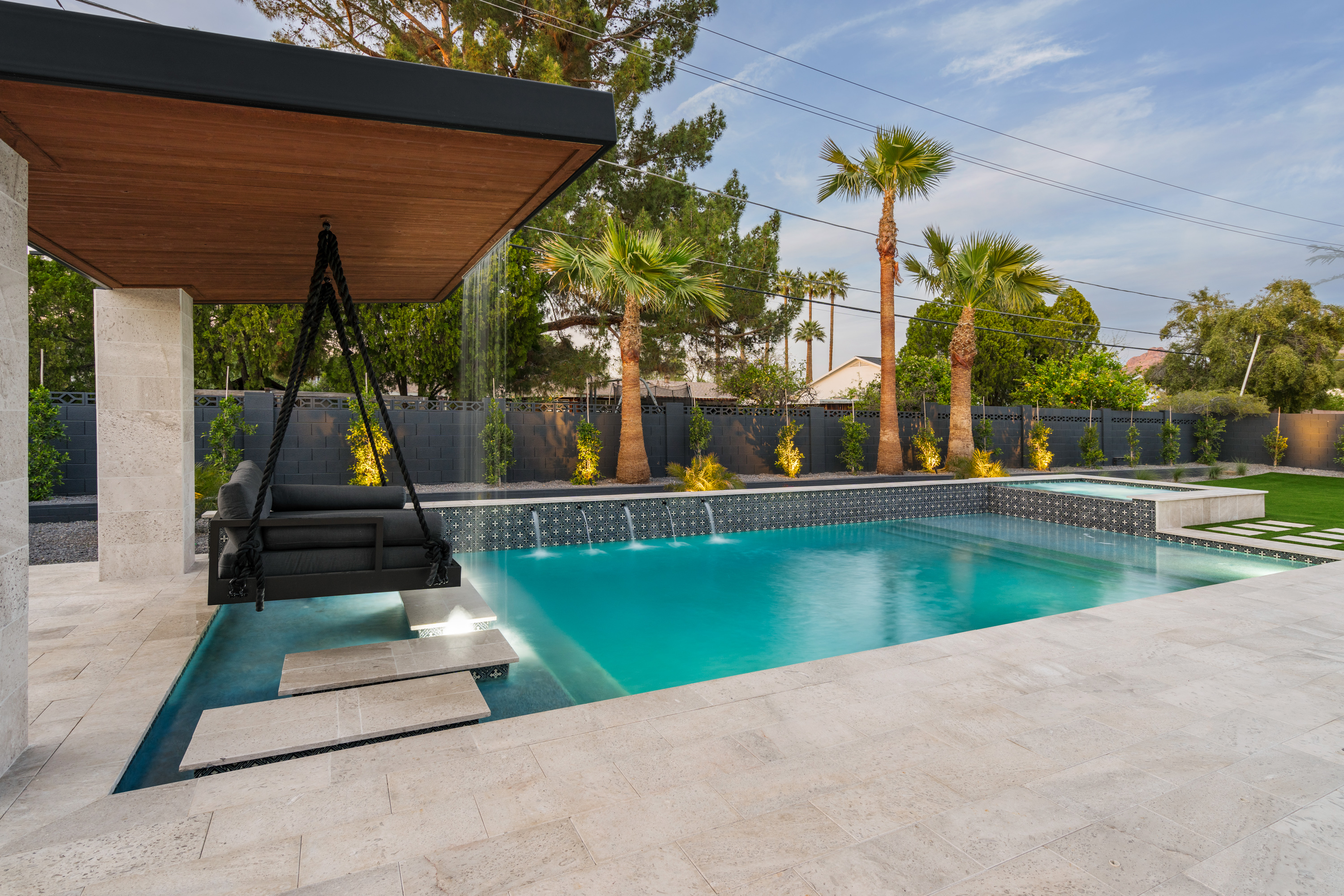 Paradise Valley evening lighting completed project