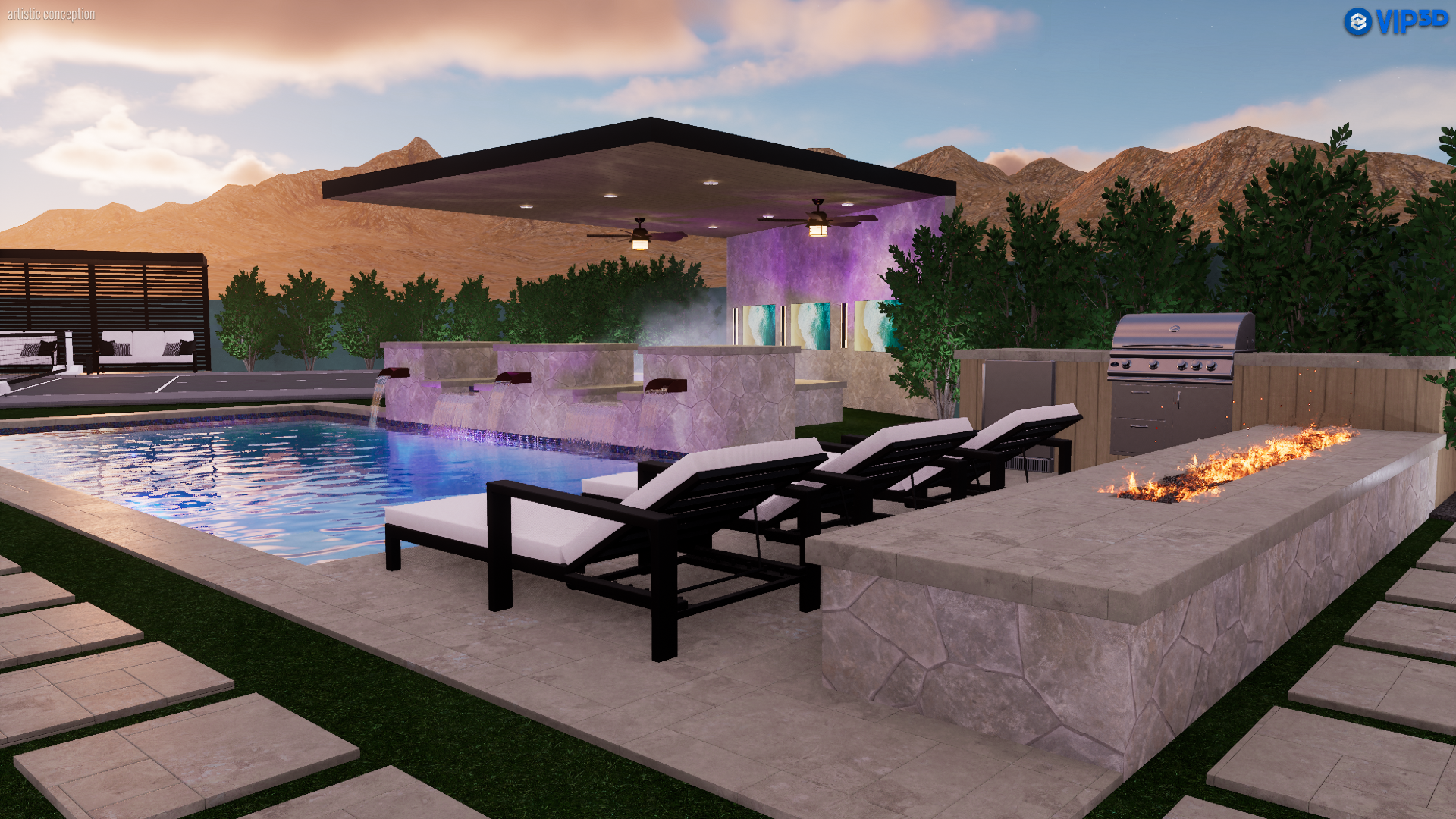 Dewitt Residence 3D rendering