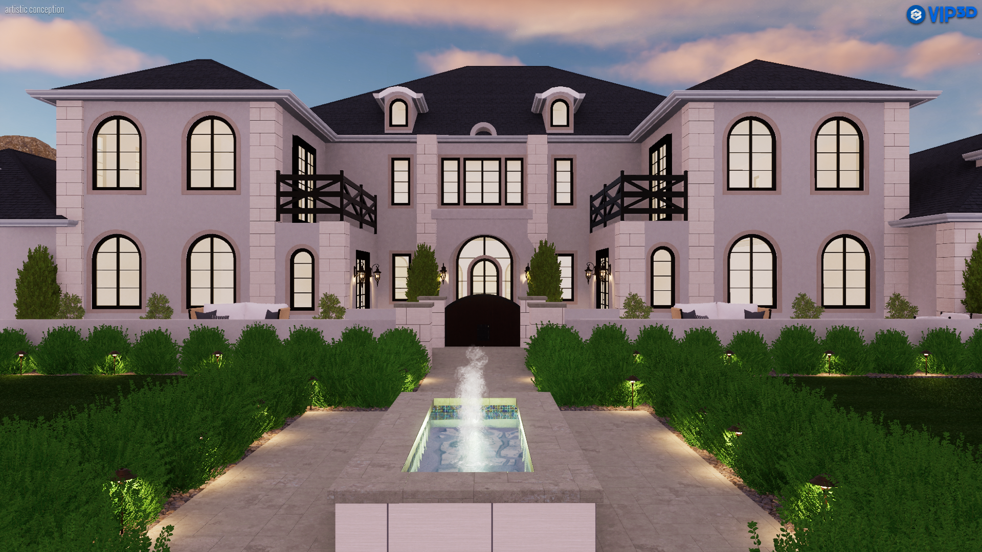 Randall Residence 3D rendering