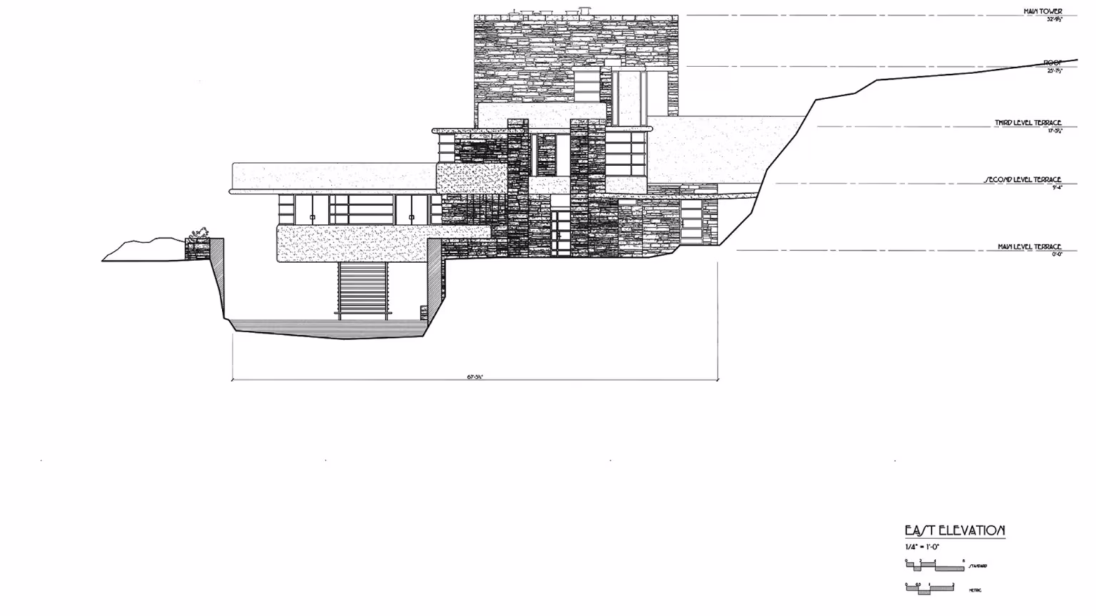 Fallingwater architectural drawing