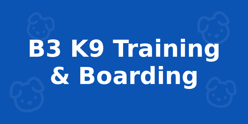 B3 K9 Training & Boarding