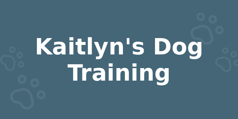 Kaitlyn's Dog Training