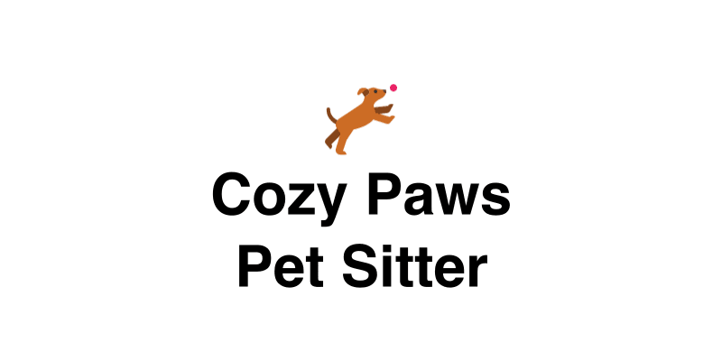 Cozy Paws Pet Sitter