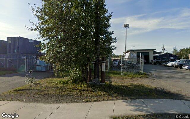 Street-level view near Barking Lot Doggy Daycare