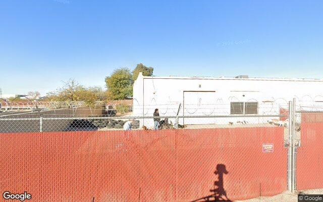 Street-level view near Dirty Dawgs Pet Care Tucson