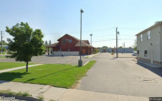Street-level view near Hops N' Paws