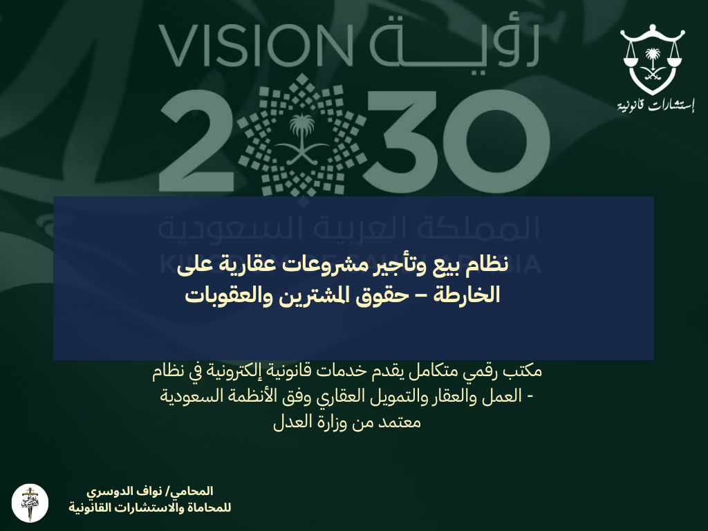 نظام بيع وتأجير مشروعات عقارية على الخارطة – حقوق المشترين والعقوبات