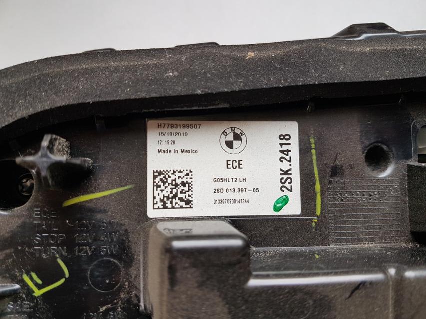 BMW X5 Galinis žibintas dangtyje G05HLT2; 2SK2418; H7793199507  1