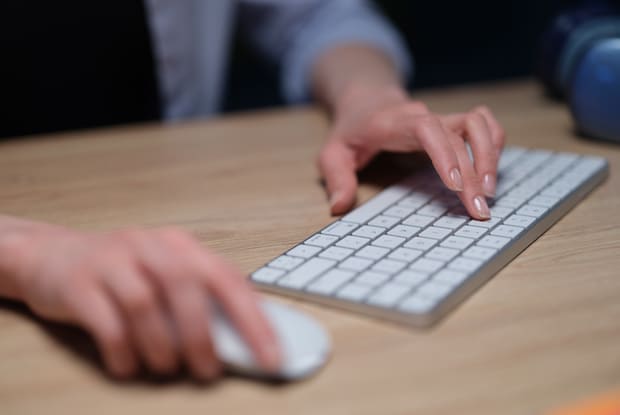 a person ordering medication online