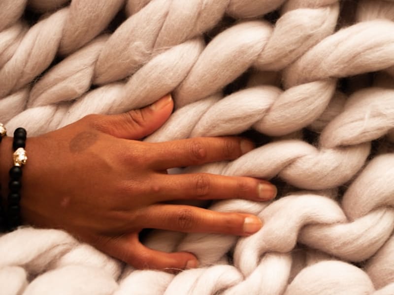 Chunky Knit Throw Blanket