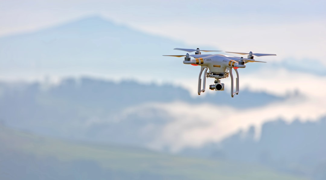 White quadcopter