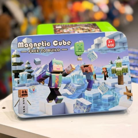 Cubos magnéticos Minecraft x60 piezas "NIEVE"