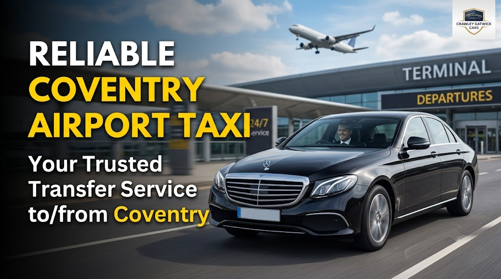A reliable Coventry airport taxi arriving for a professional airport transfer service.