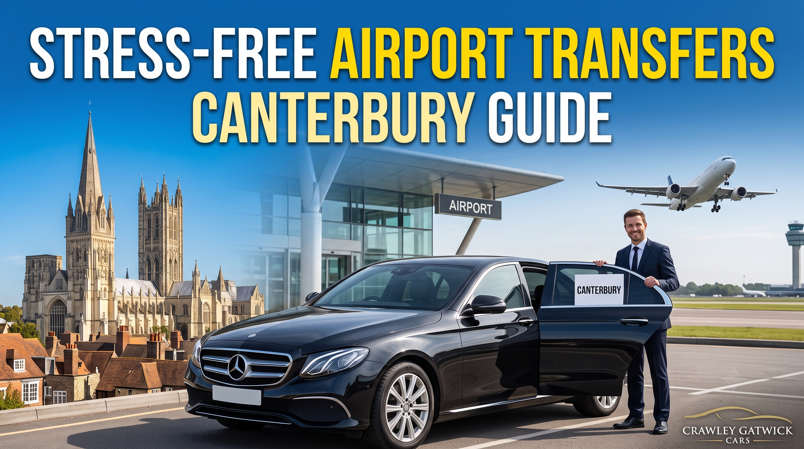 Professional executive car providing reliable Canterbury airport transfers.
