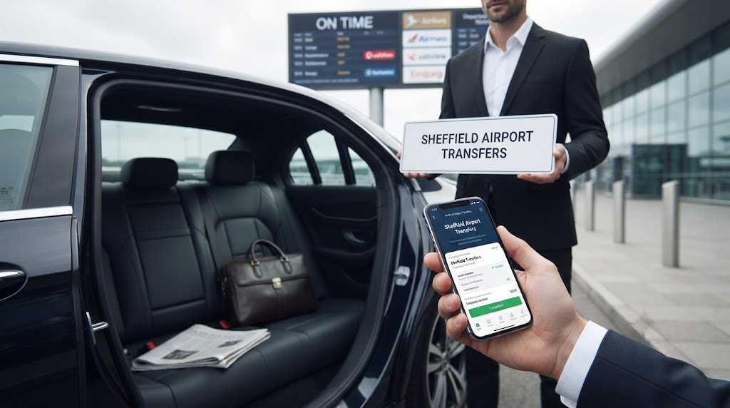 Comfortable saloon car ready for professional Sheffield Airport Transfers