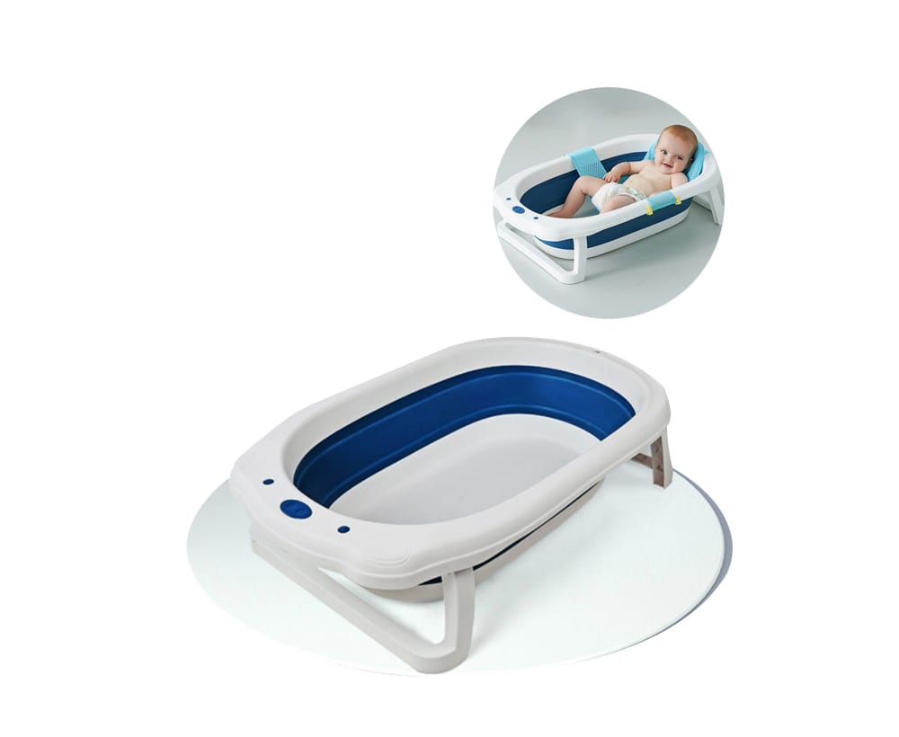 Cadita pliabila bebelusi 0-3 luni - Albastru