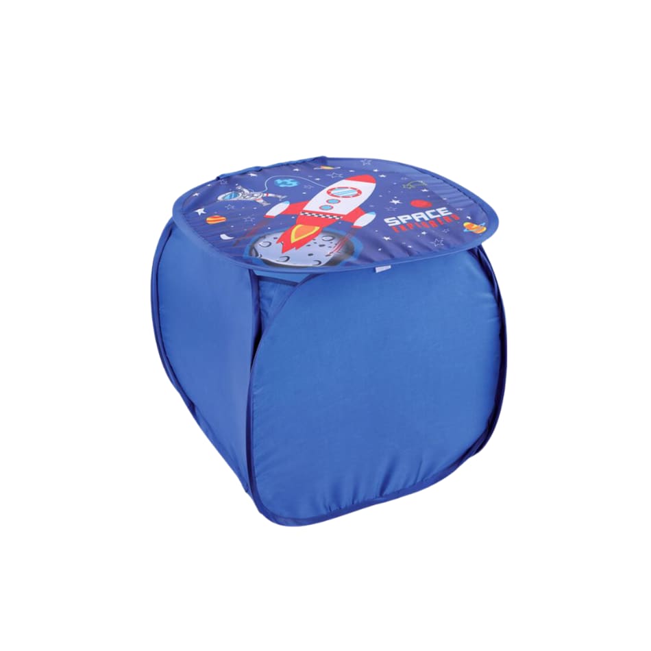 Cos pliabil depozitare astronaut, 45x45x45 cm, bleu